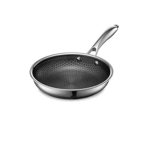 Hexagon Stainless Steel Non-Stick Frying Pan – 28cm Scratch-Resistant Induction Skillet